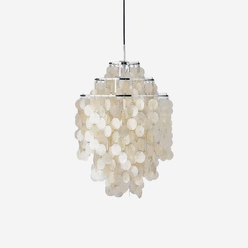 Elios Elegant Capiz Shell Chandelier-Neutral Decor