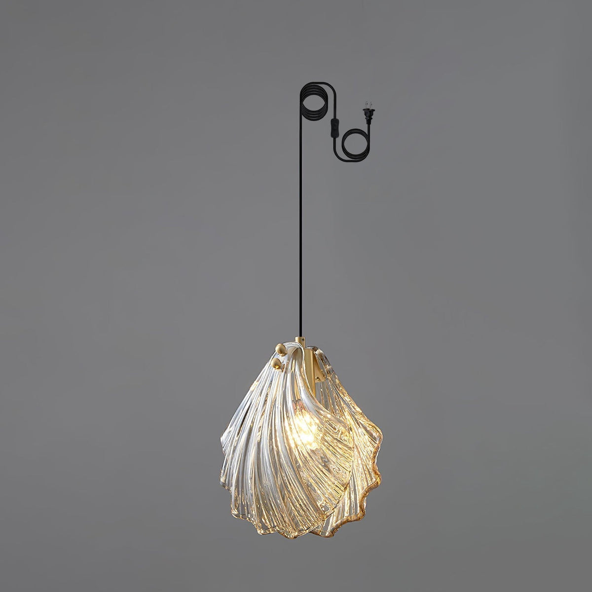 Solise Suspension Mini Swag en Verre Coquillage Art Nordic