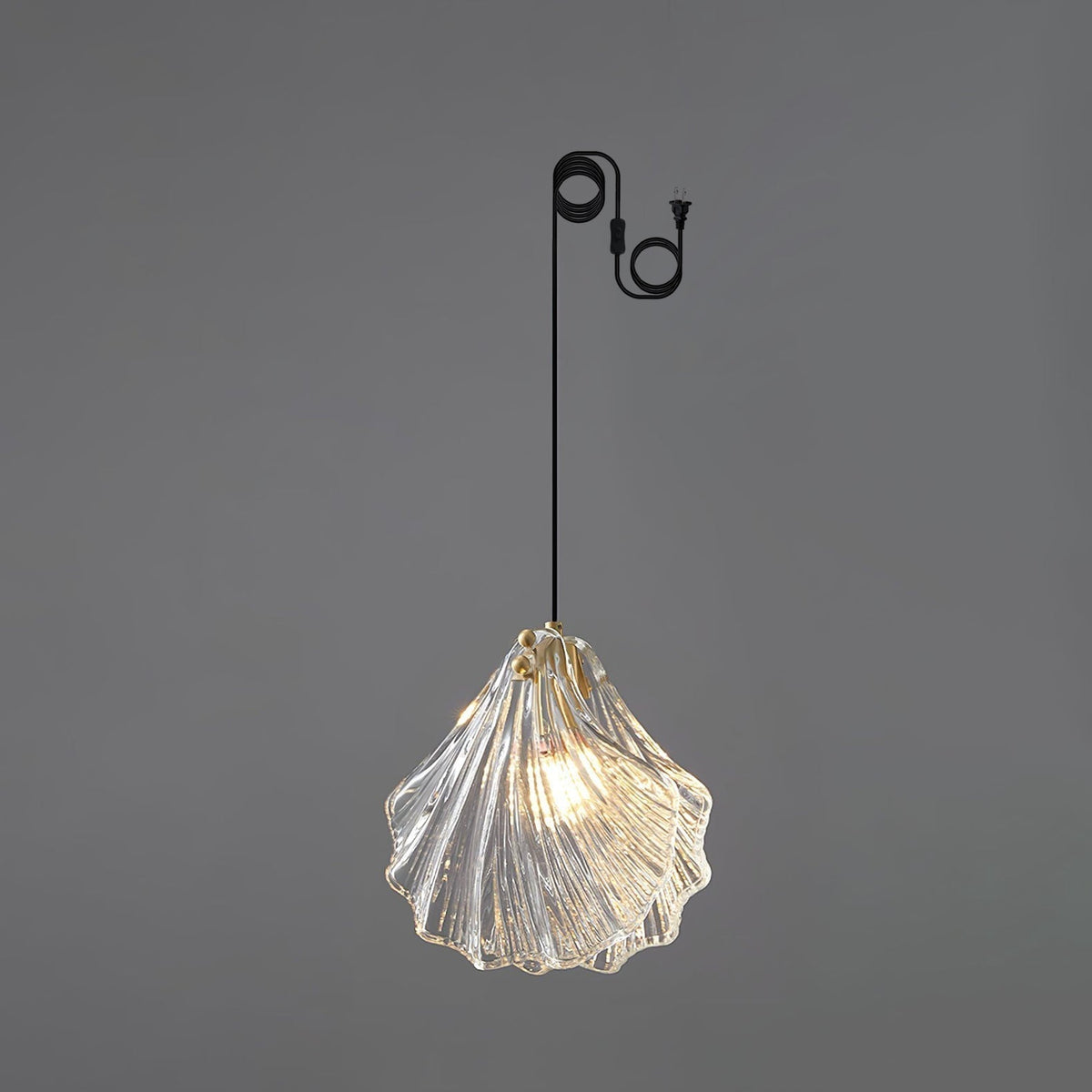 Solise Suspension Mini Swag en Verre Coquillage Art Nordic
