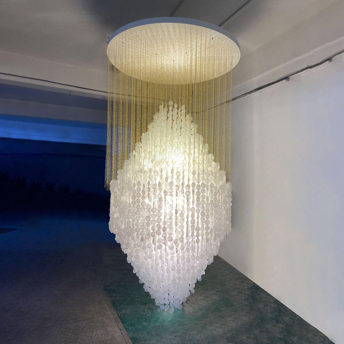 Idoris Lustre Métallique Postmoderne de Luxe en Cascade