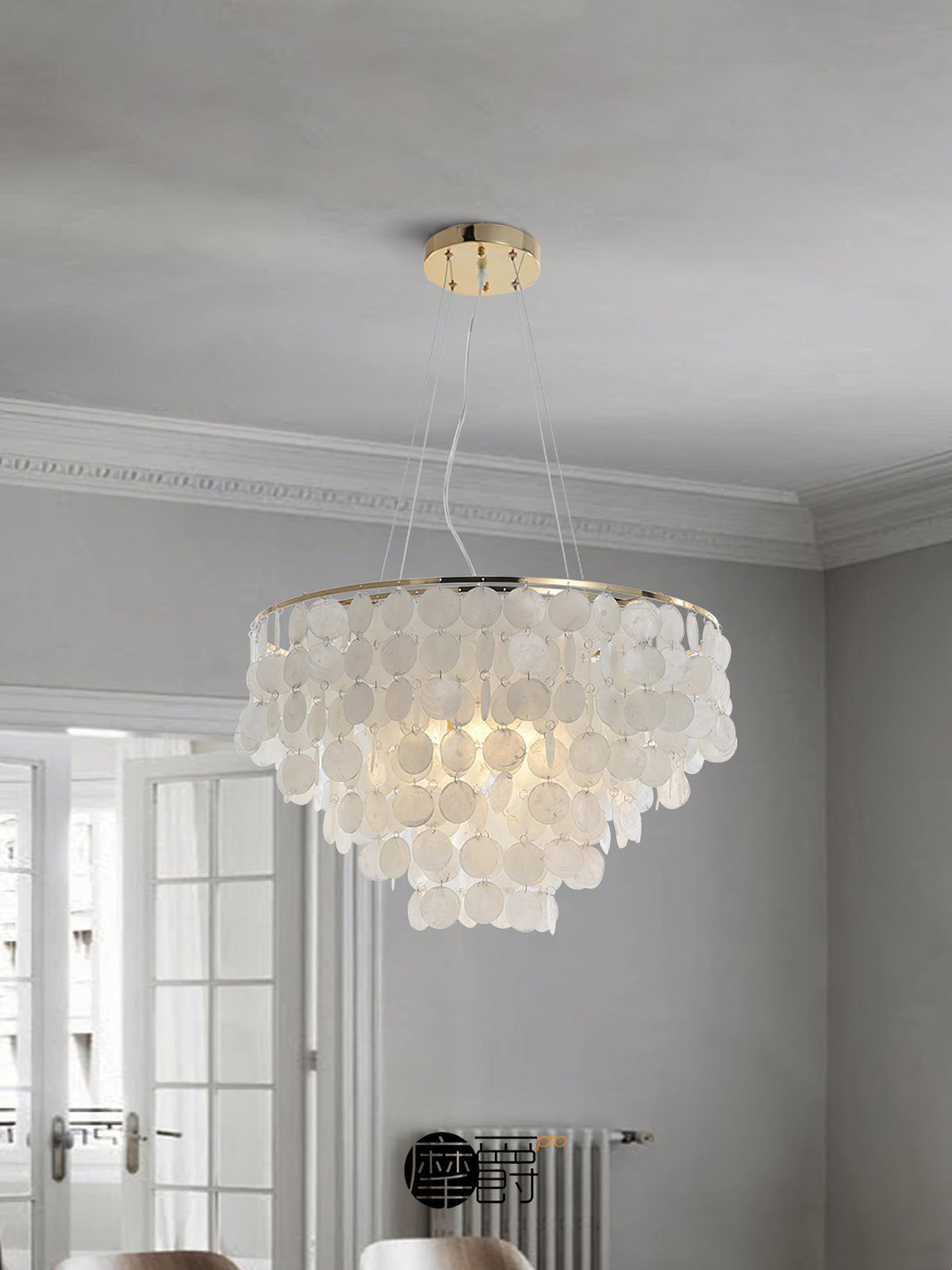 Esileth Postmoderne Luxe Coquille Carillon Lustre
