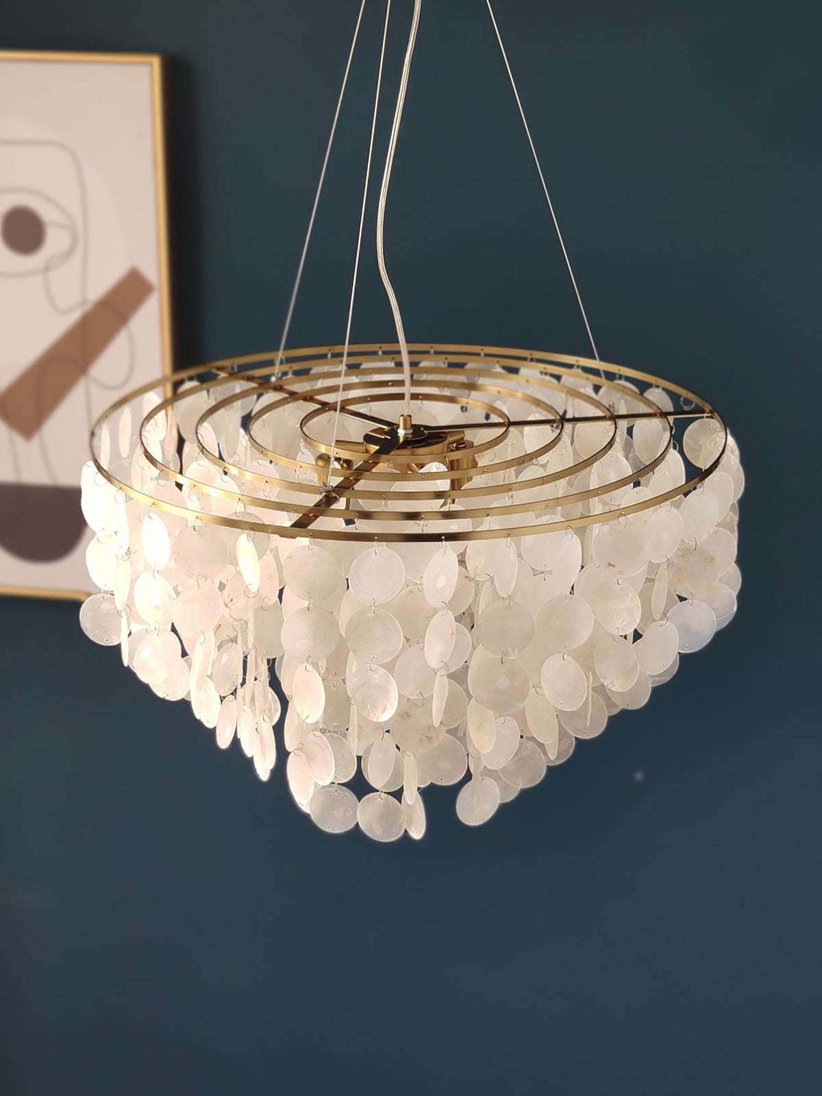Esileth Postmoderne Luxe Coquille Carillon Lustre