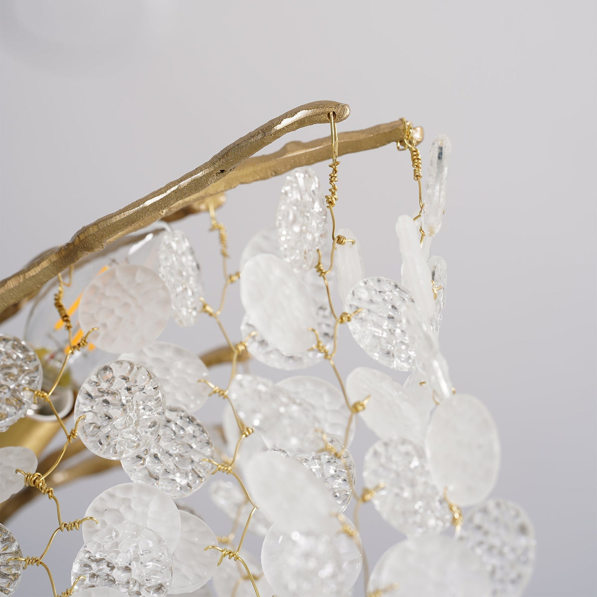 Ravelise Suspension Lampe Goutte de Rosée en Cristal
