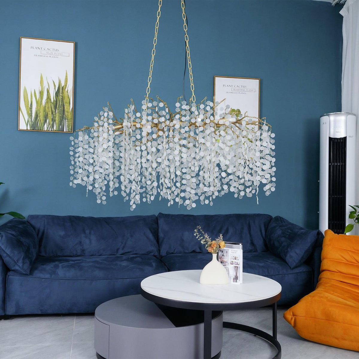 Ravelise Suspension Lampe Goutte de Rosée en Cristal