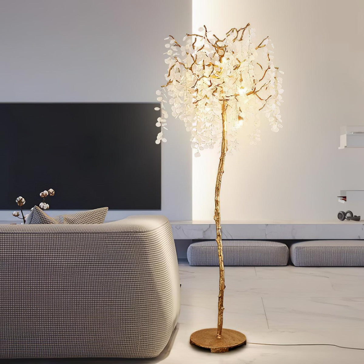 Arsorir Lampadaire en Verre Arbre