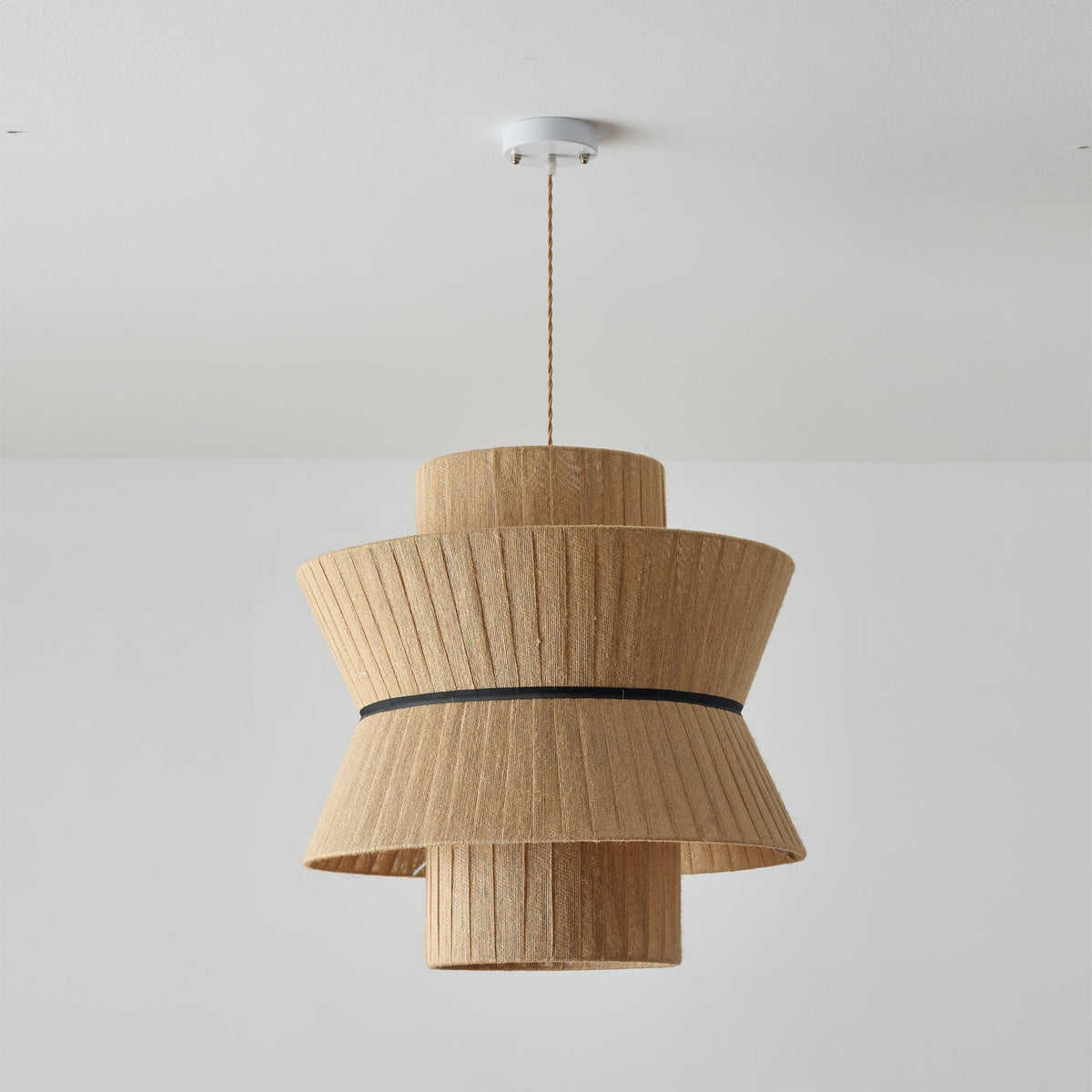 View from below the Sicel Pendant Light, showing the light source.