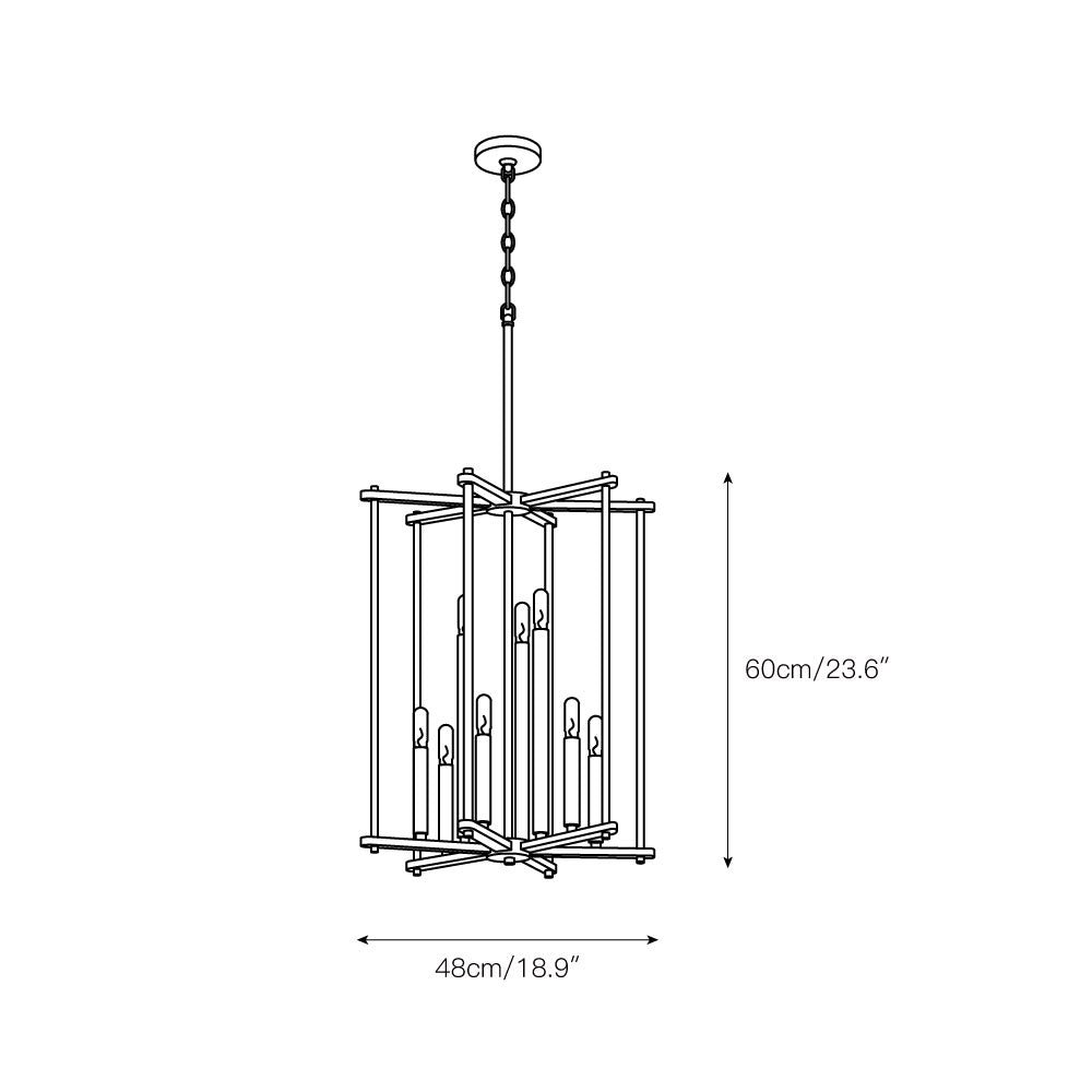 Nynora Suspension Métallique Industrielle Vintage