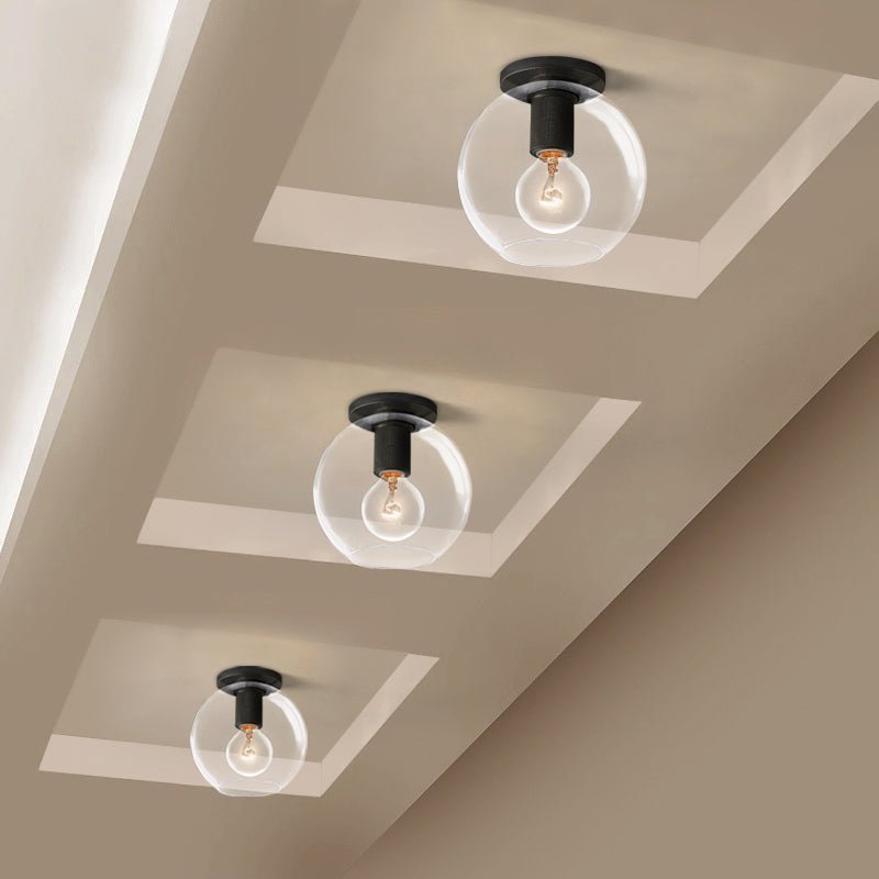 Vianio Lumière de Plafond Conique en Verre et Laiton Industrielle