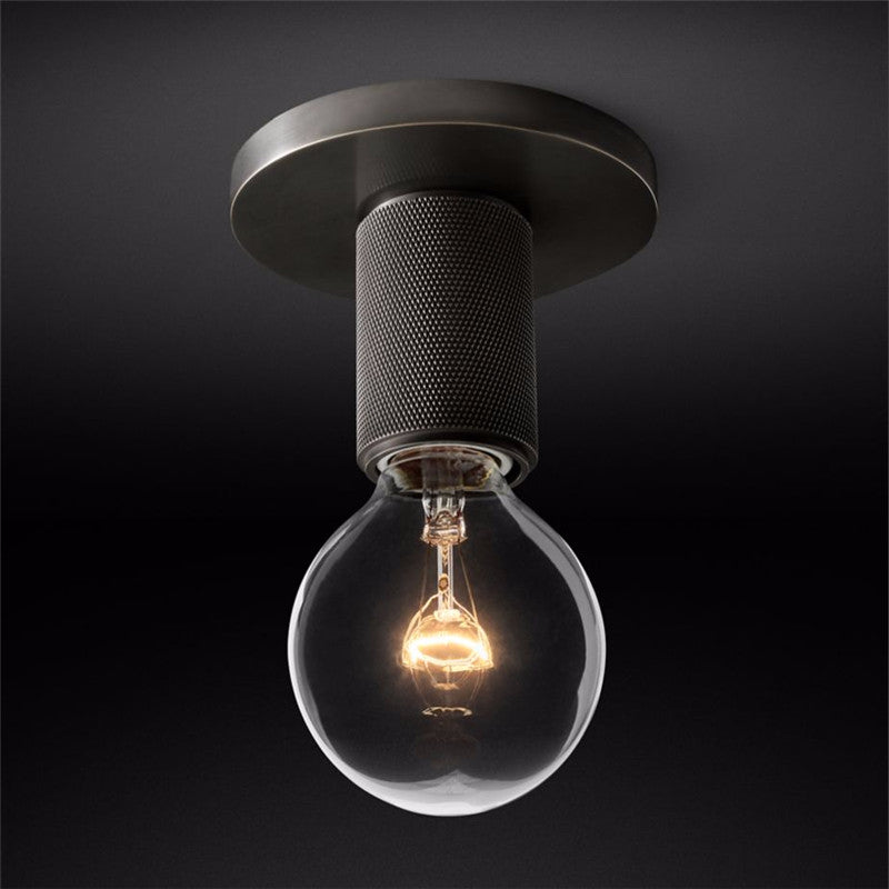Vianio Lumière de Plafond Conique en Verre et Laiton Industrielle