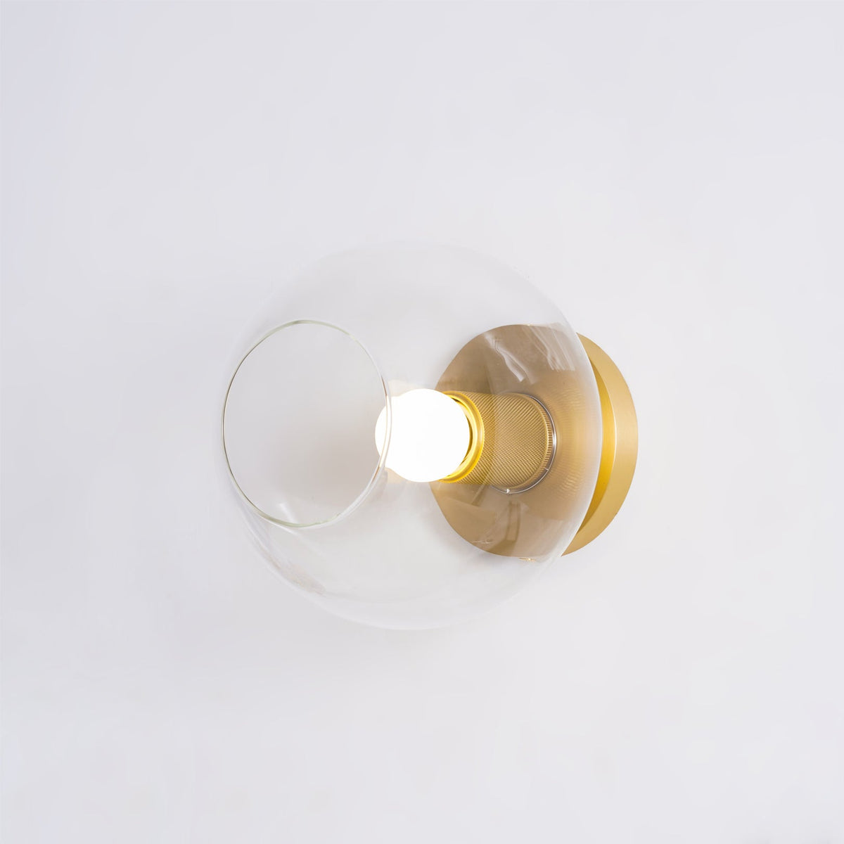 Vianio Lumière de Plafond Conique en Verre et Laiton Industrielle