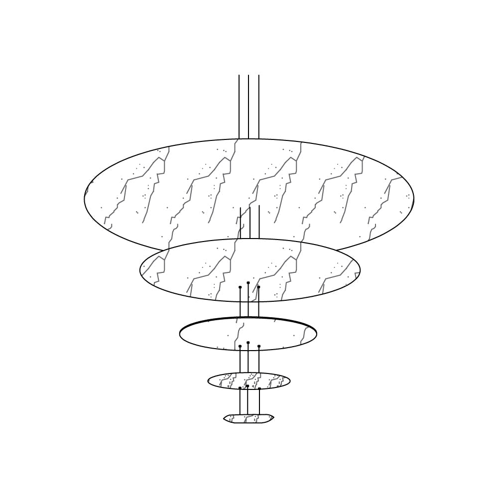 Erliris Suspension Métallique de Luxe Postmoderne
