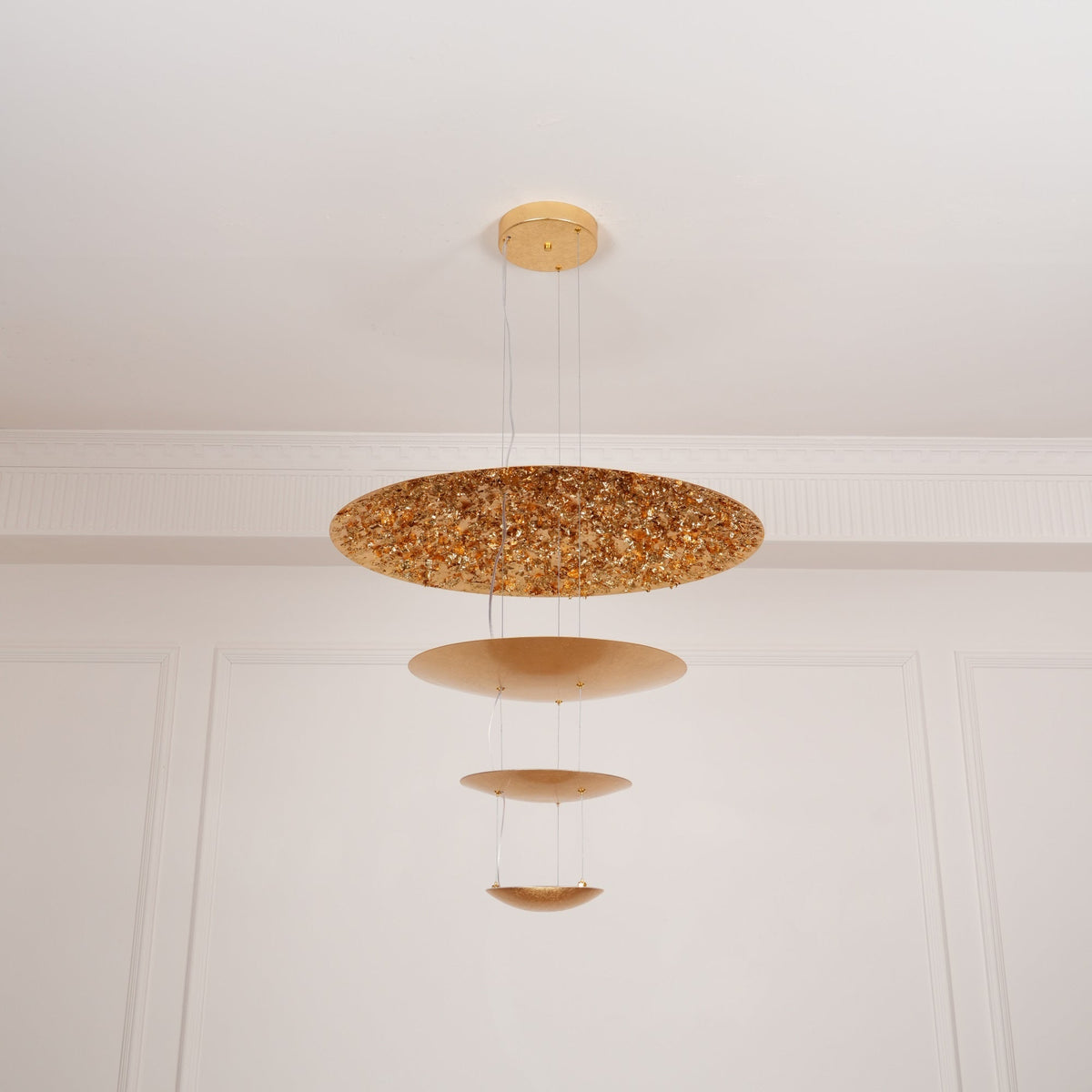 Doriel Suspension Feuilles Or Étagées