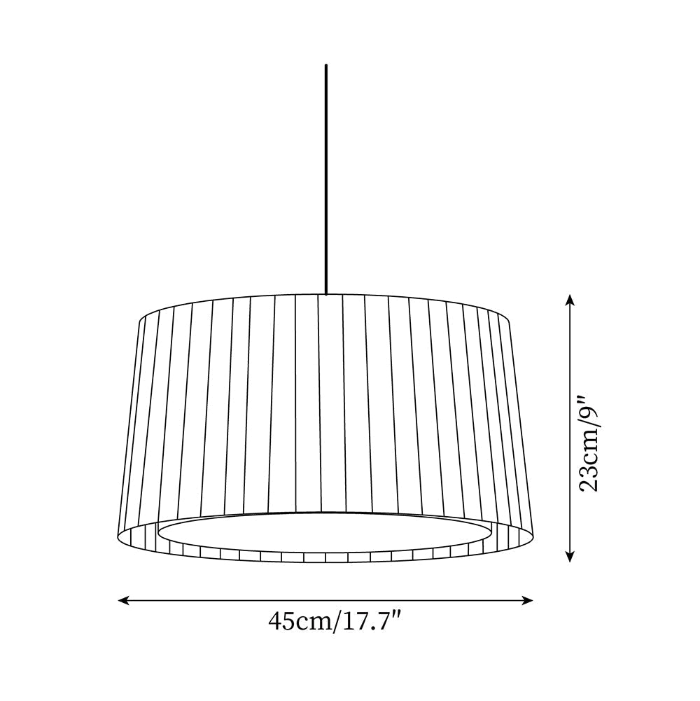 Pendant Light Pleated Fabric Drum-Neutral Decor