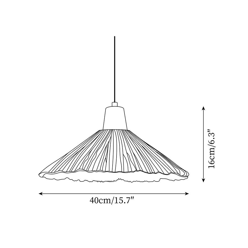 Pendant Lamp Wood Top Textured Cement Shade Grey Natural Japandi-Neutral Decor