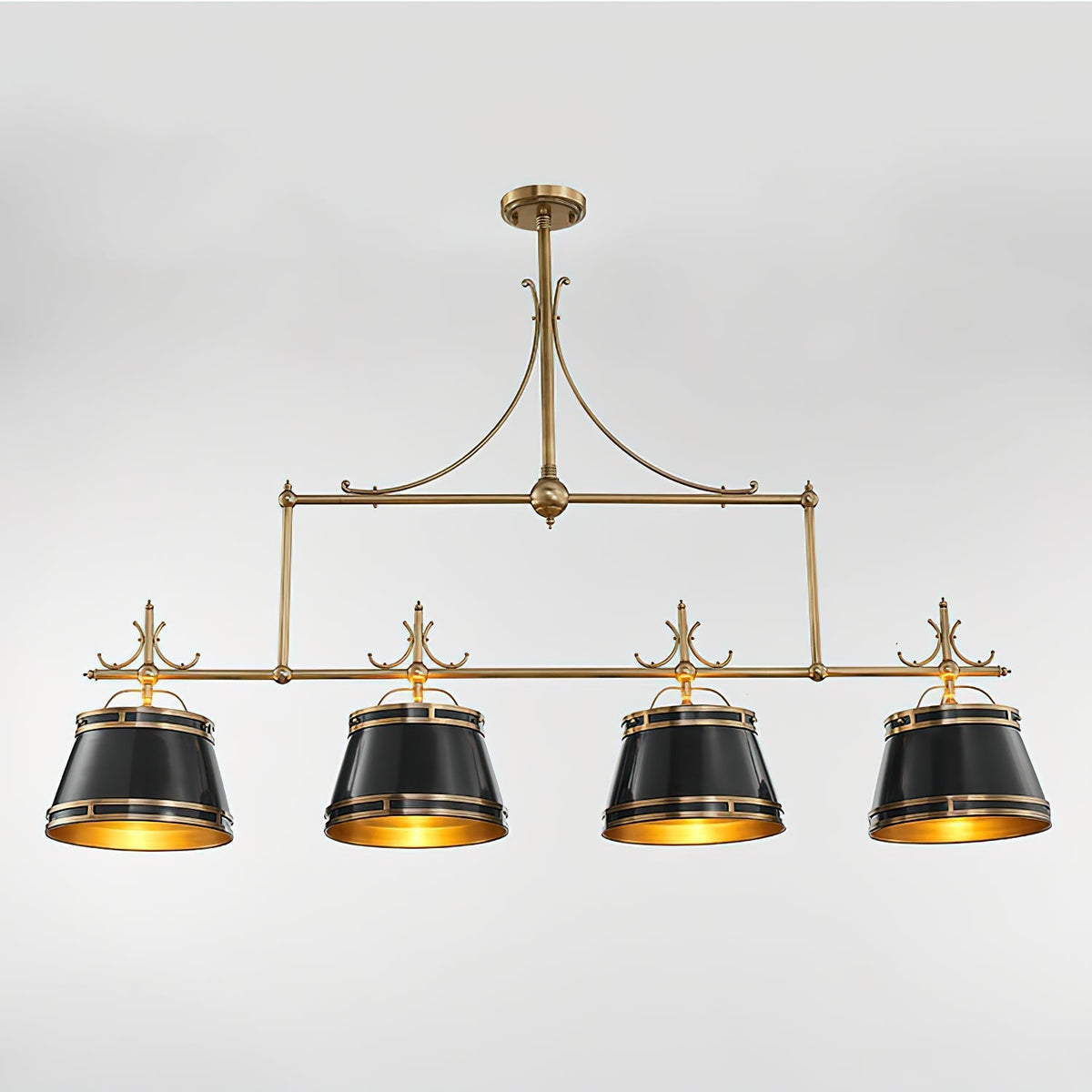 Ulphaion Ancien Industriel Laiton Métal Lustre