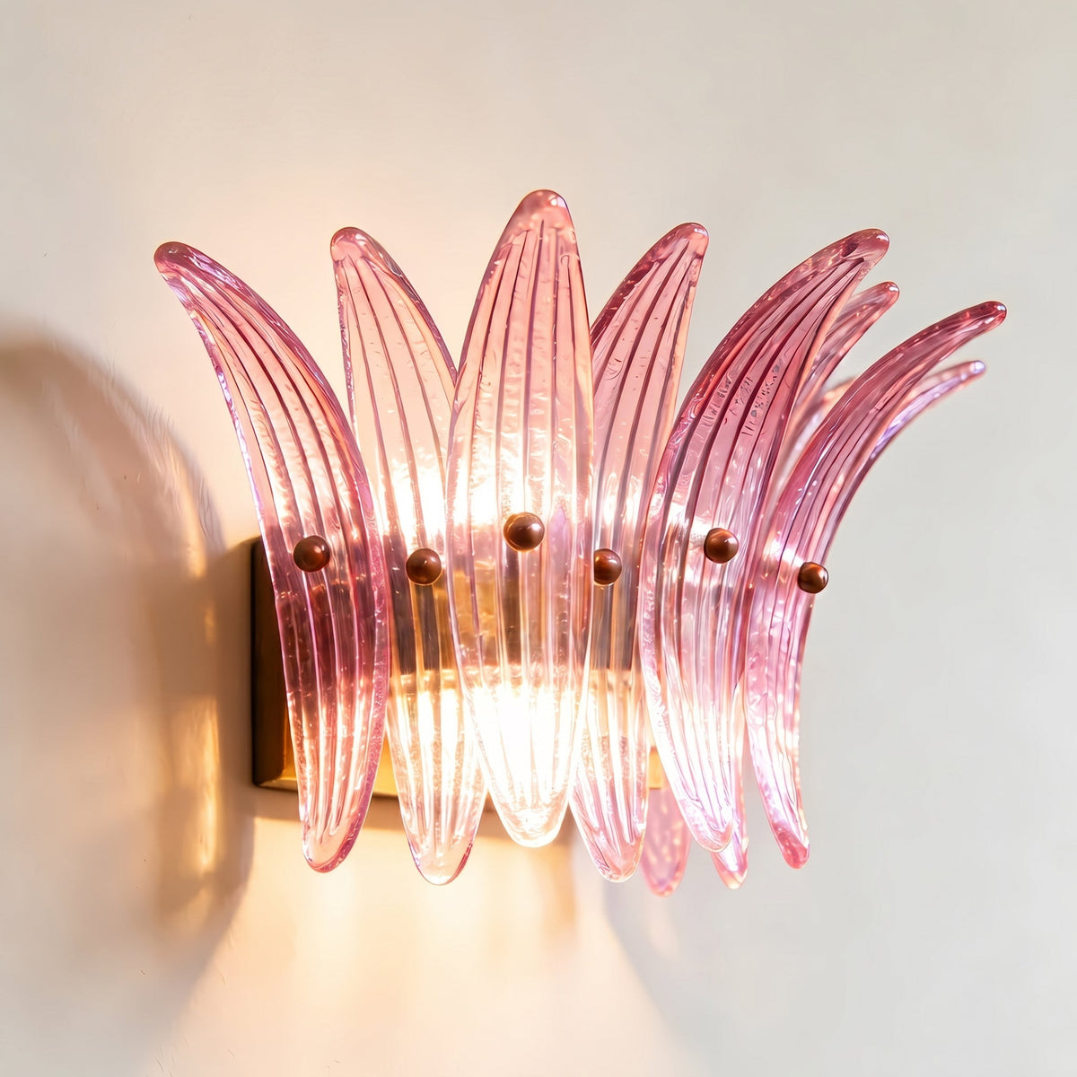 Rear view of the Smeralda Wall Sconce showing the wall mounting plate.