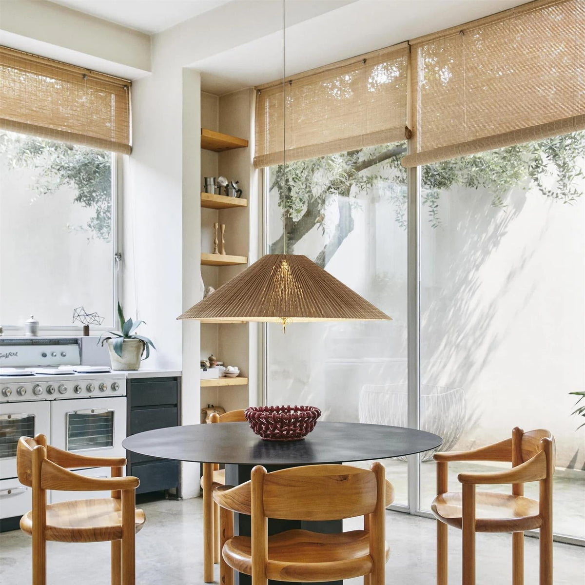 Feyla Natural Woven Pendant Lamp-Neutral Decor