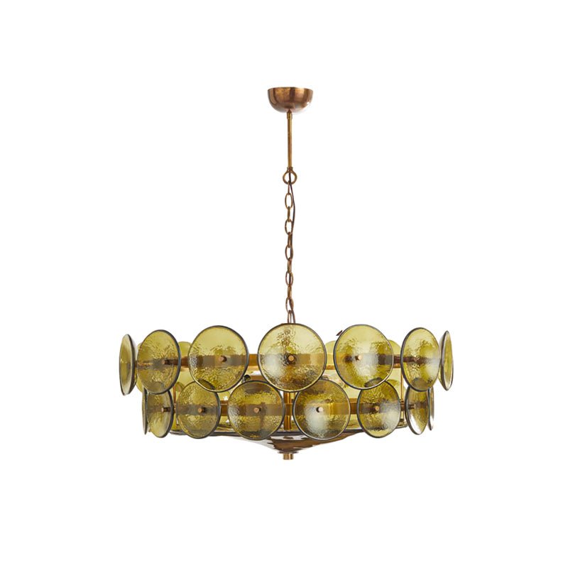 Jorara Lustre Disque Verre Murano Vintage