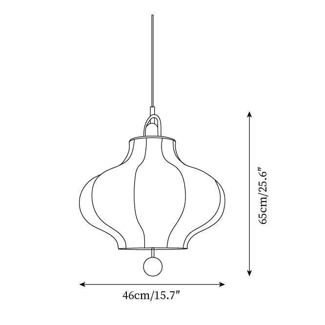Calira Fabric Pendant Lamp-Neutral Decor