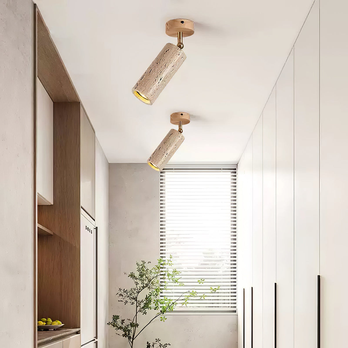 Mycaran Suspension Minimaliste en Travertin