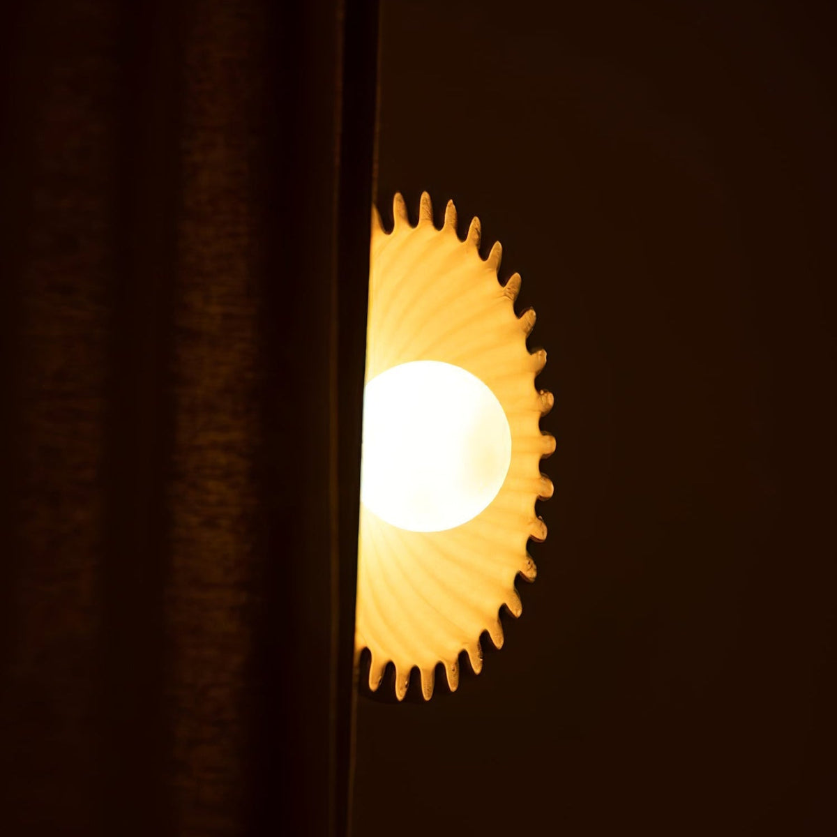 Sunray Applique Murale Rustique en Verre
