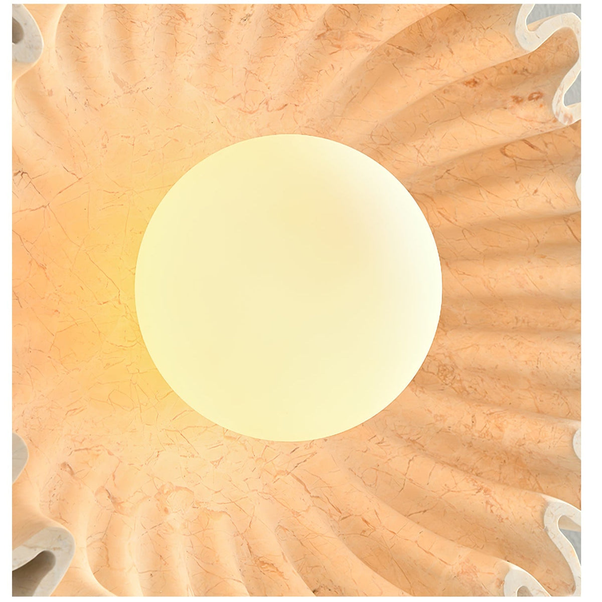 Sunray Applique Murale Rustique en Verre
