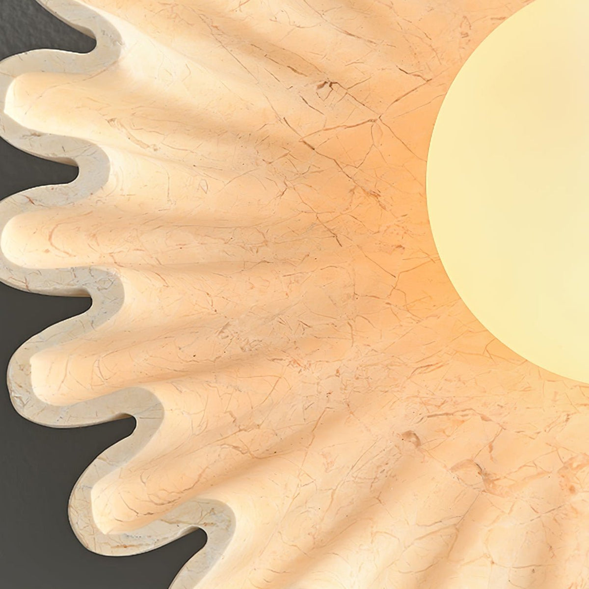 Sunray Applique Murale Rustique en Verre