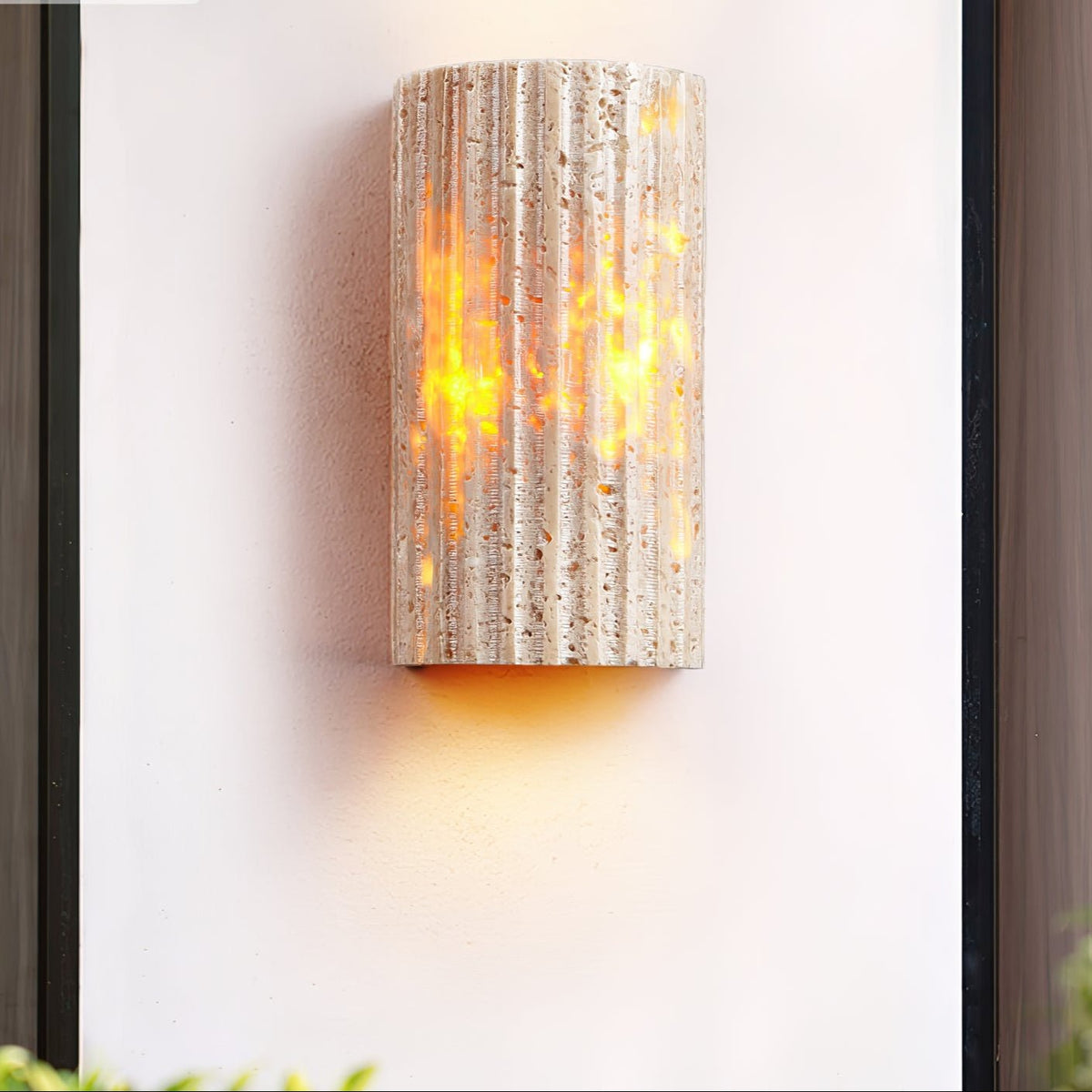 Sysilion Applique Murale Industrielle en Travertin