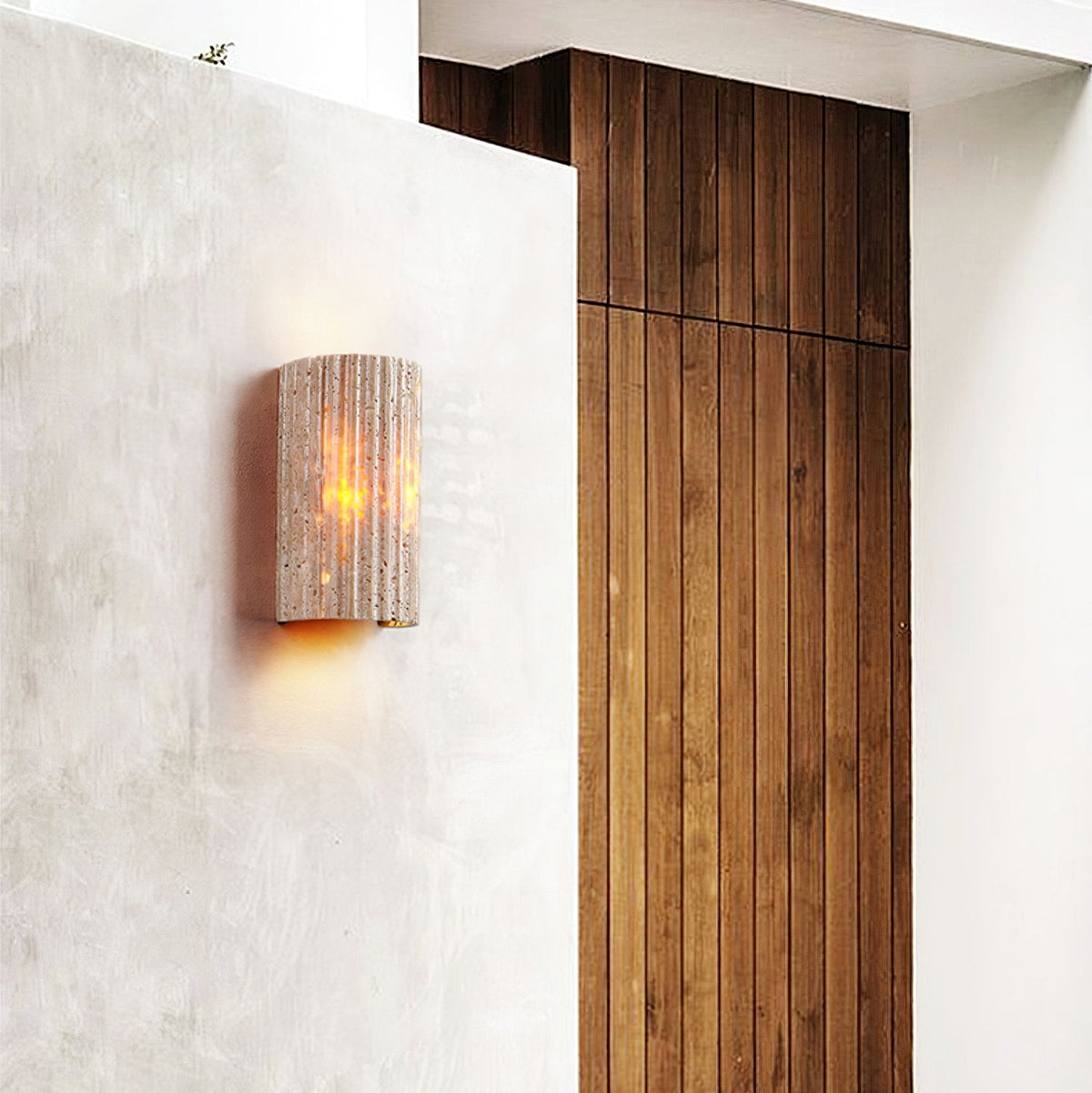 Sysilion Applique Murale Industrielle en Travertin