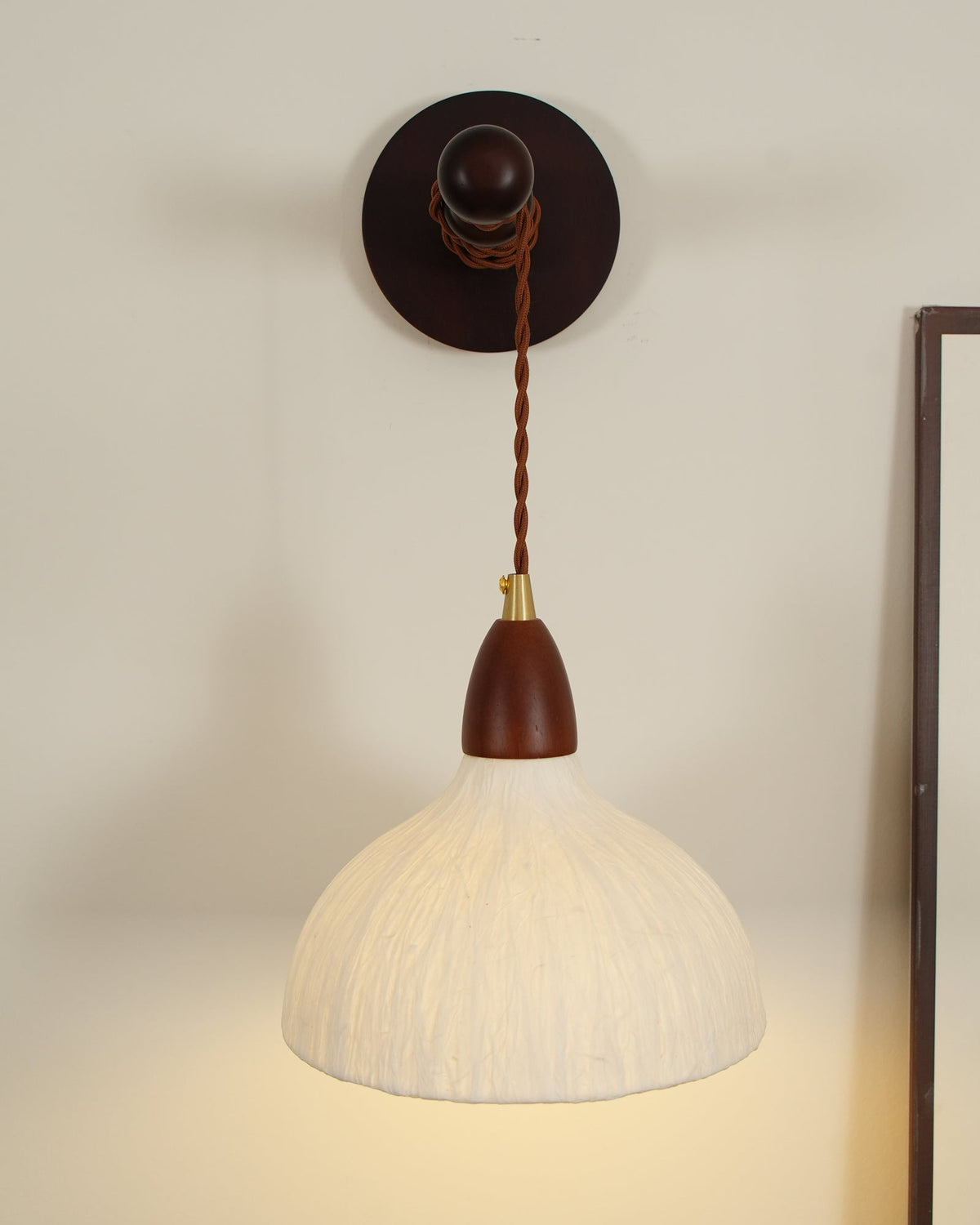 Vitheos Applique Murale en Bois Noyer Naturel Élégante