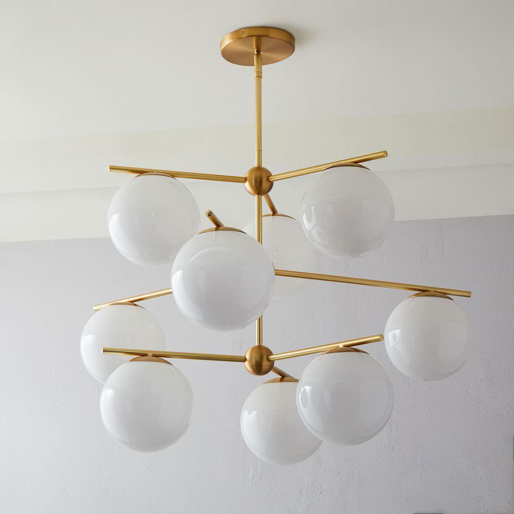 Celine Lustre Sphère & Tige Moderne Or LED