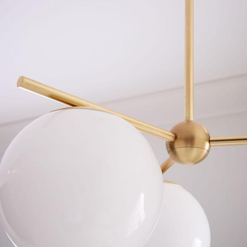Celine Lustre Sphère & Tige Moderne Or LED