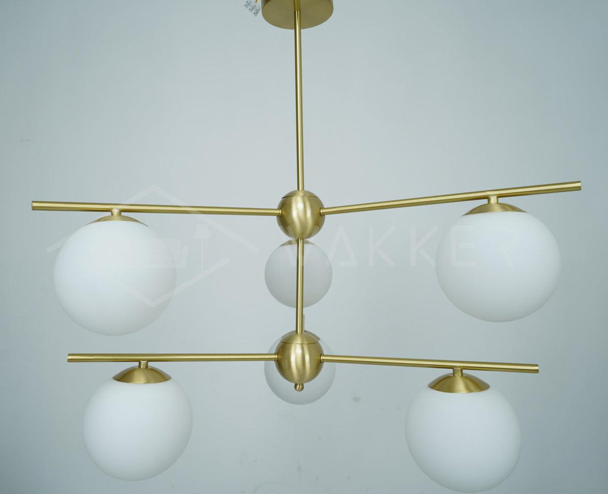 Celine Lustre Sphère & Tige Moderne Or LED