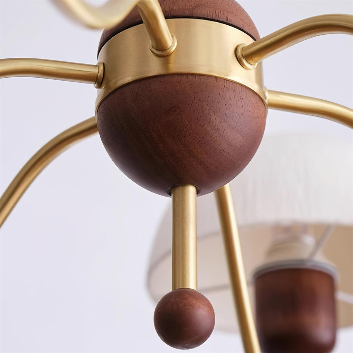 Core Chandelier Rice Paper Mid-Century-Neutral Decor