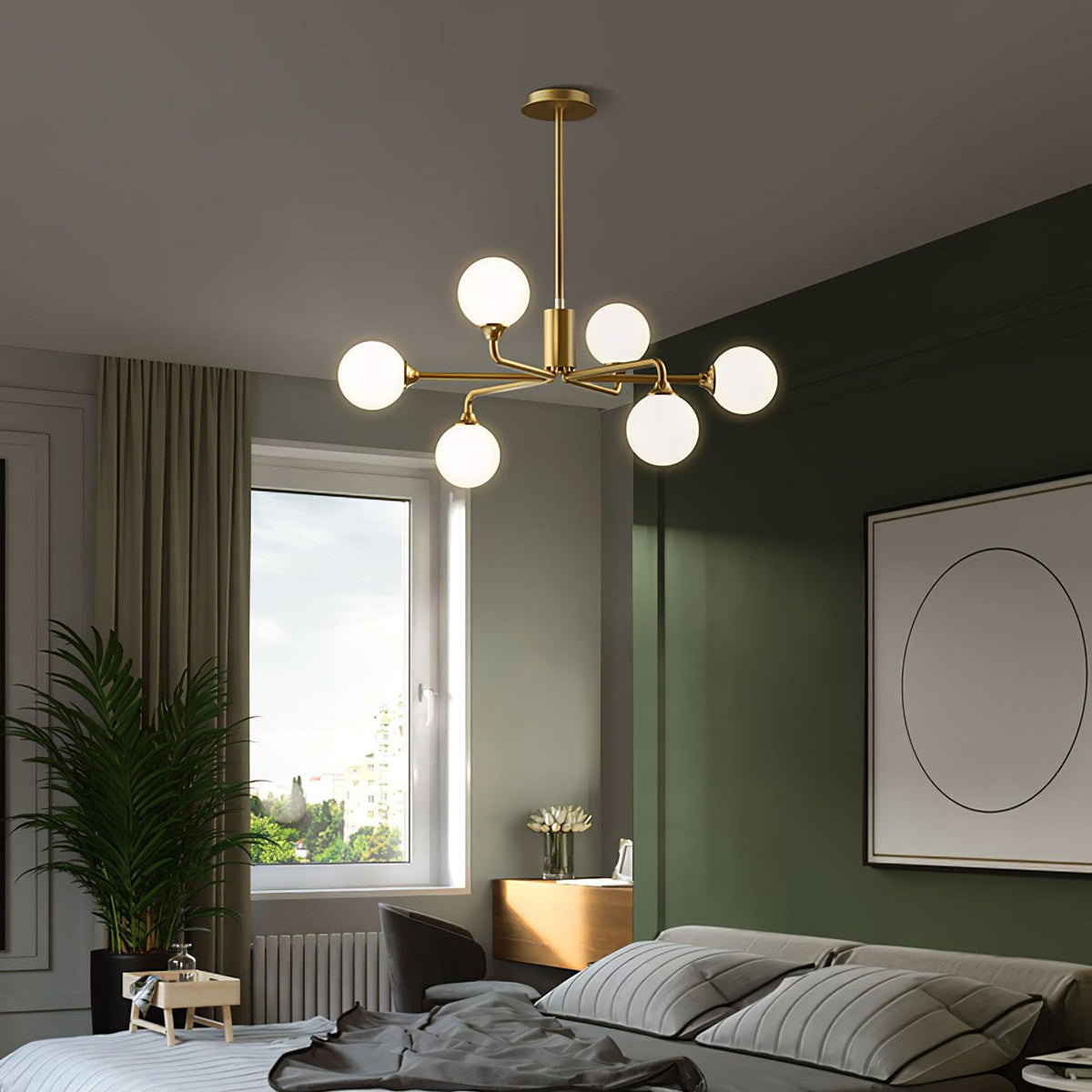 Galaxy Moderne Verre Lustre
