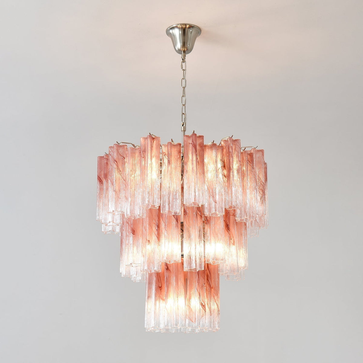 Sora Lustre en Verre Rose Moderne