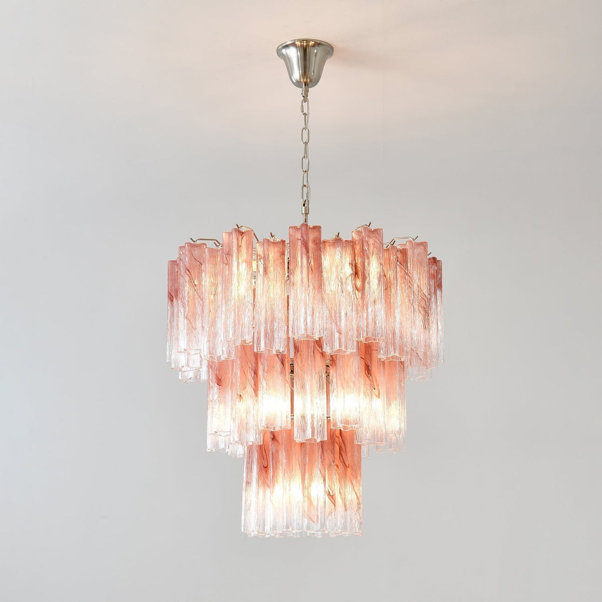 Sora Lustre en Verre Rose Moderne