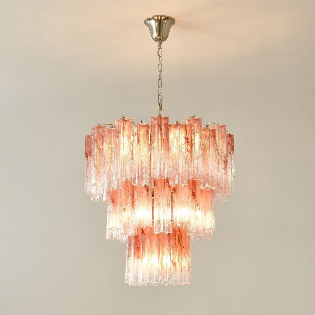 Sora Lustre en Verre Rose Moderne