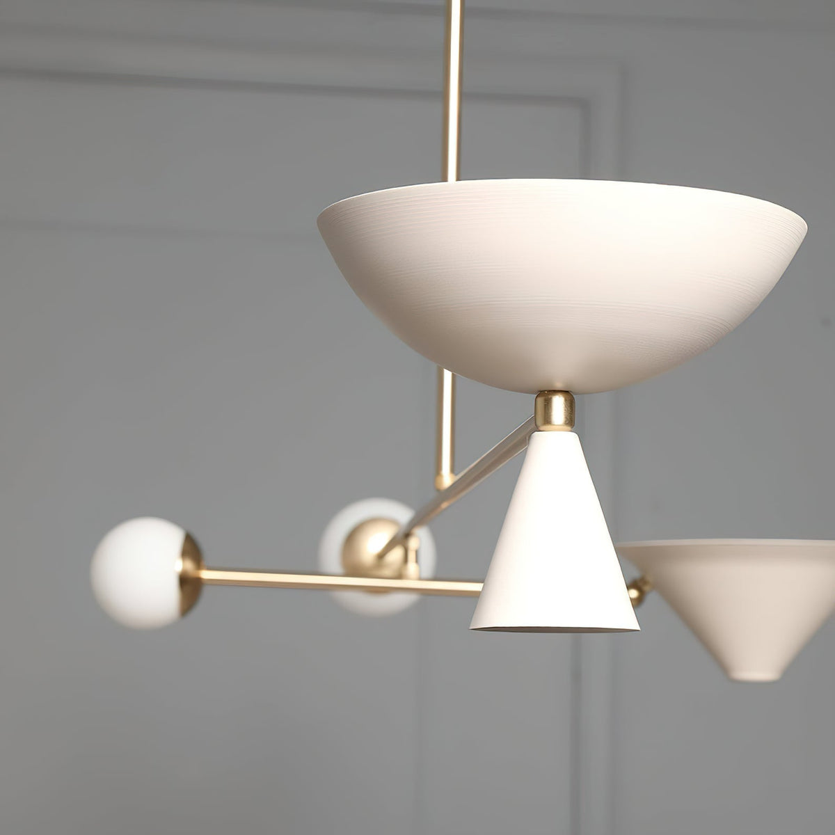 Comareth Moderne Minimaliste Verre Métal Lustre