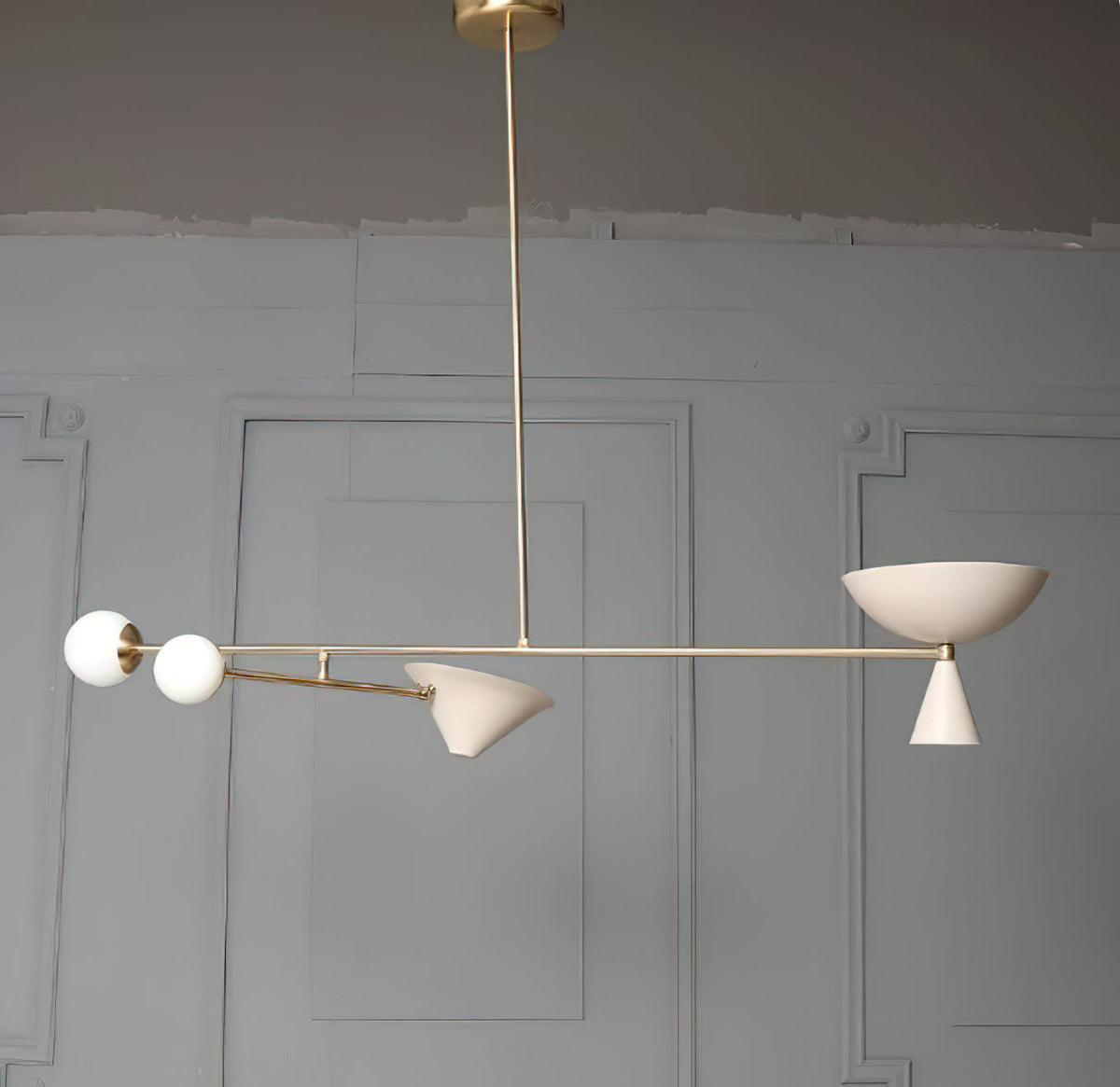 Comareth Moderne Minimaliste Verre Métal Lustre