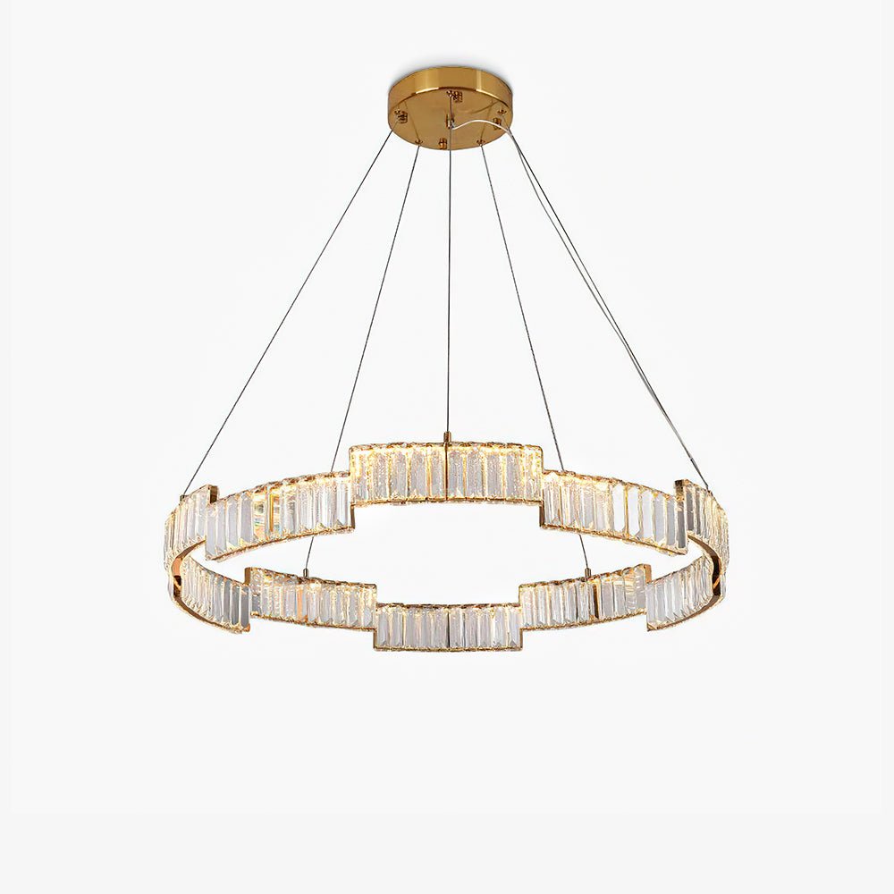 Nelanne Lustre Cristal avec Cadre Doré