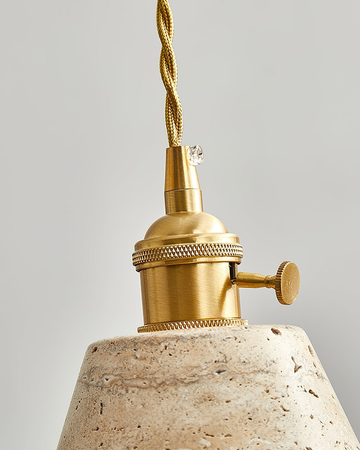 View from underneath the Stella Pendant Light, showing the bulb placement.