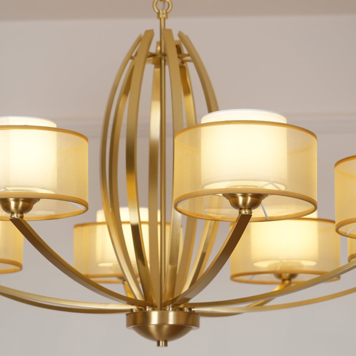 Lyvelus Postmodern Luxe Laiton Tissu Lustre