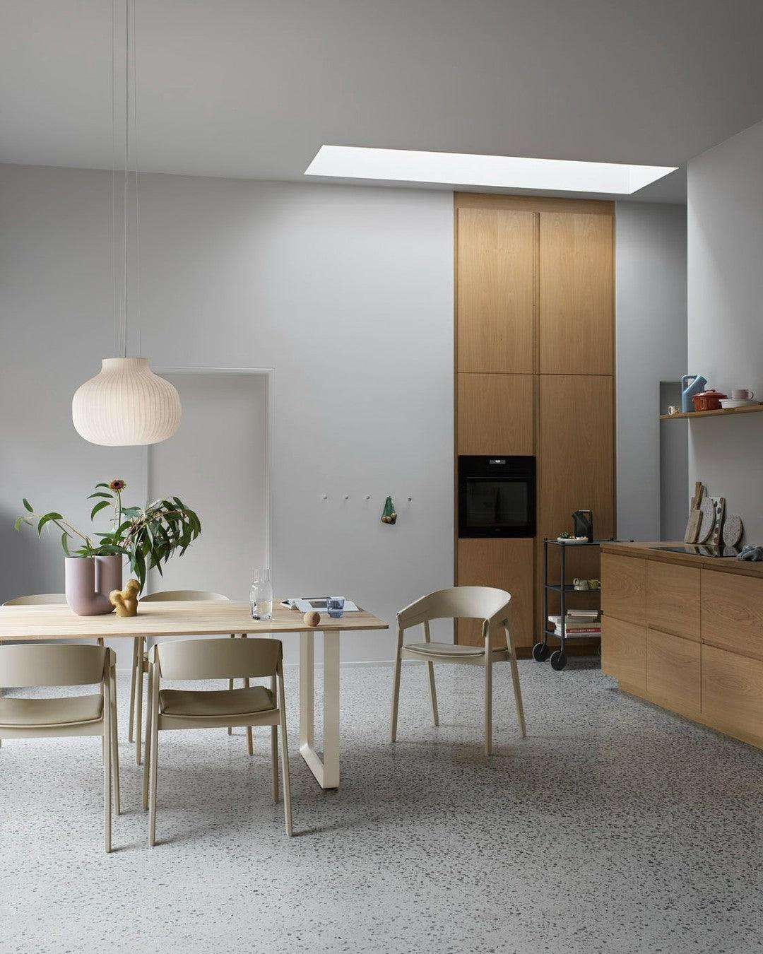 Pendant Light Silk Bell Shade Pleated Curved Modern Minimalist-Neutral Decor