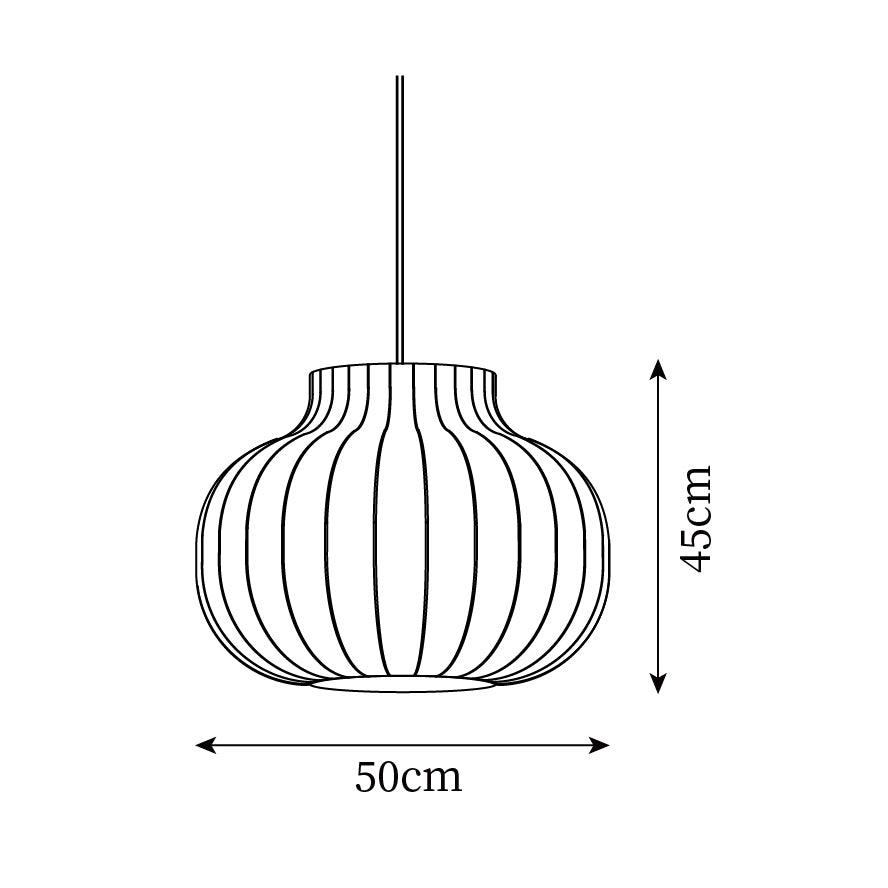 Pendant Light Silk Bell Shade Pleated Curved Modern Minimalist-Neutral Decor
