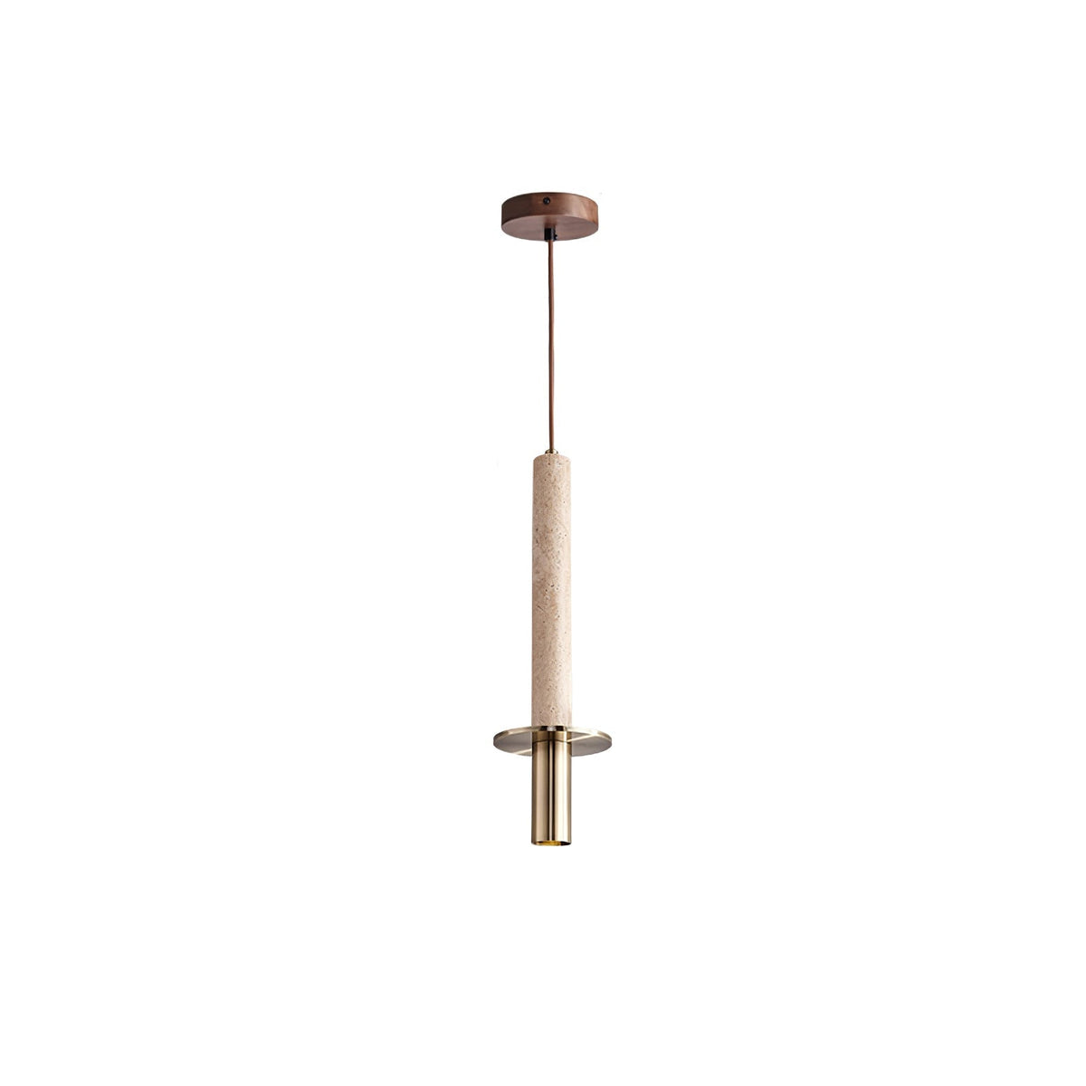 Avdoryra Suspension Double Cylindre en Travertin