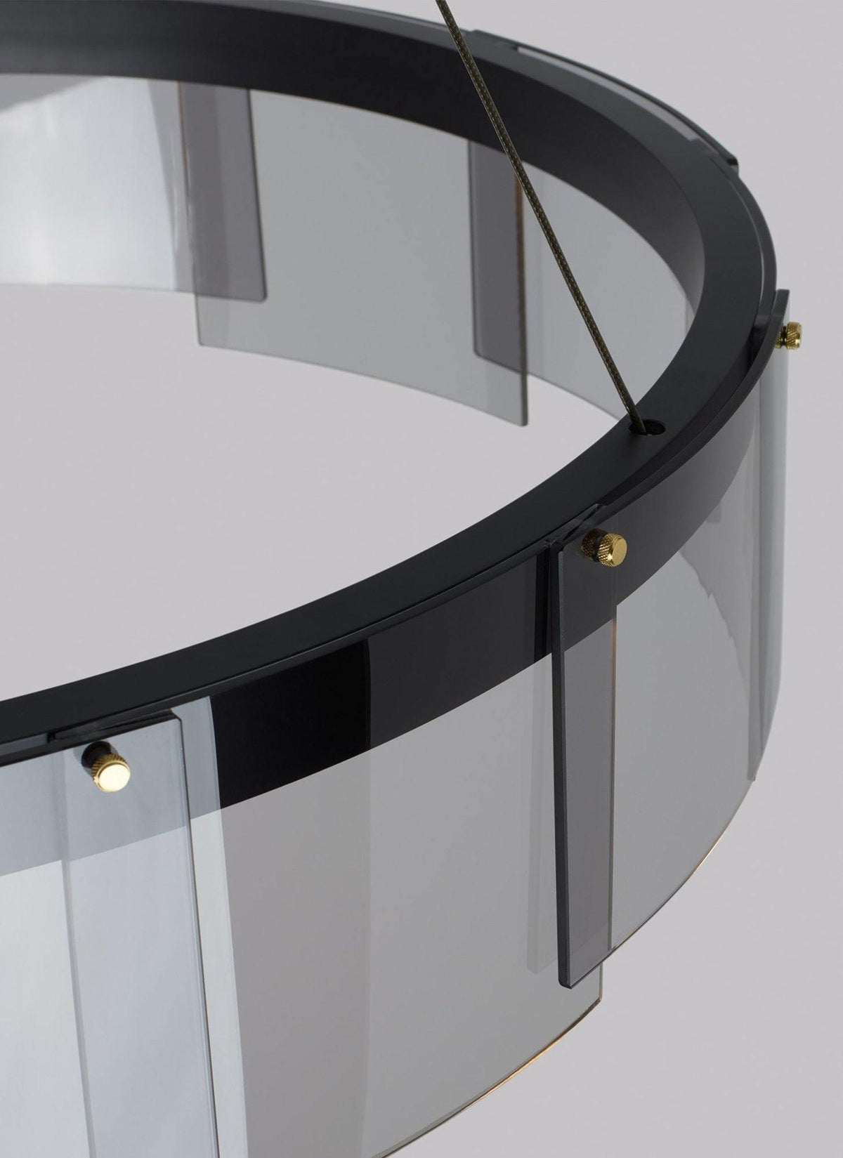 LustraLustre LED Anneau en Noir Moderne