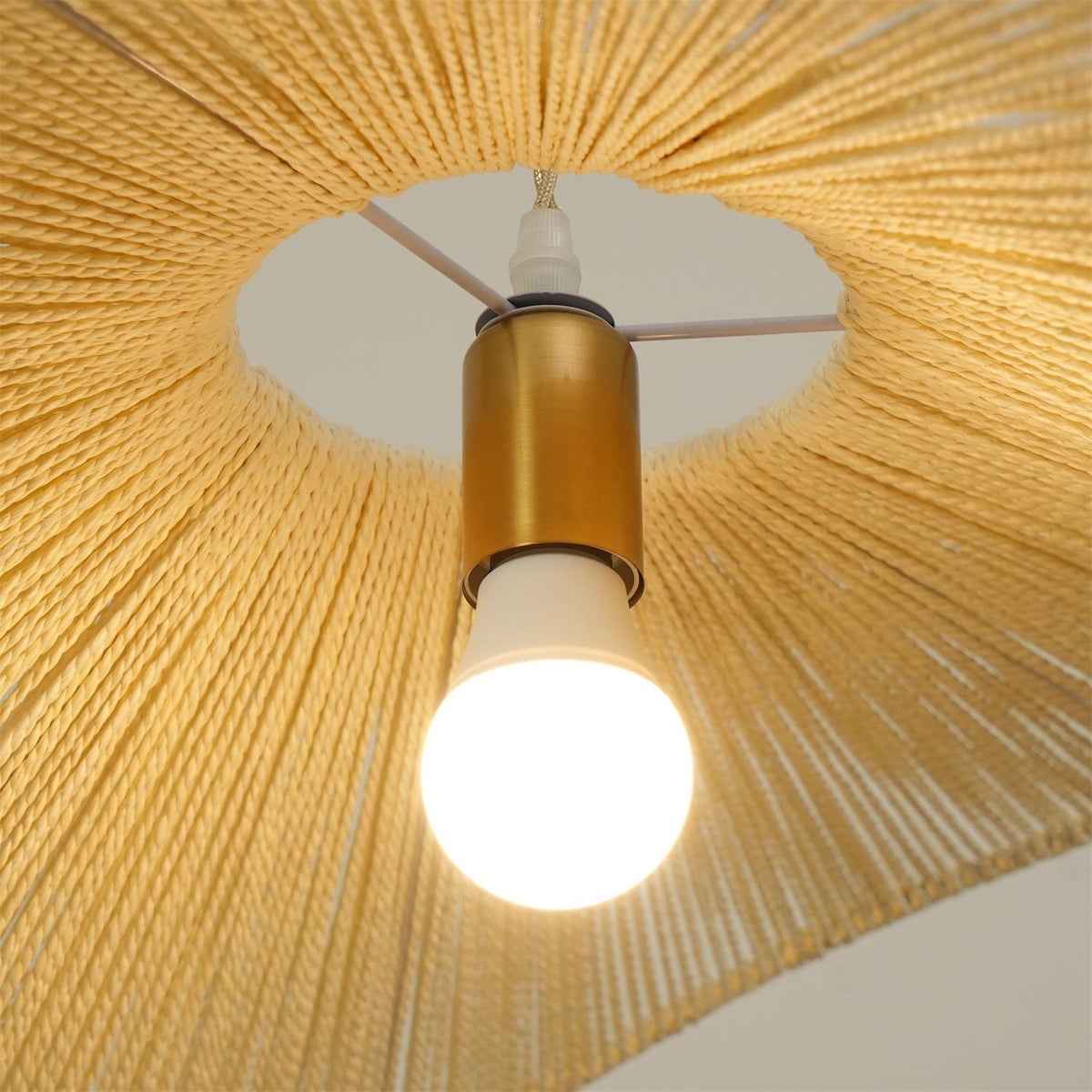 Solara Handwoven Natural Rattan Pendant Light-Neutral Decor