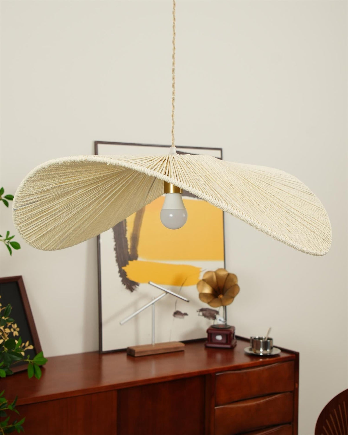 Solara Handwoven Natural Rattan Pendant Light-Neutral Decor
