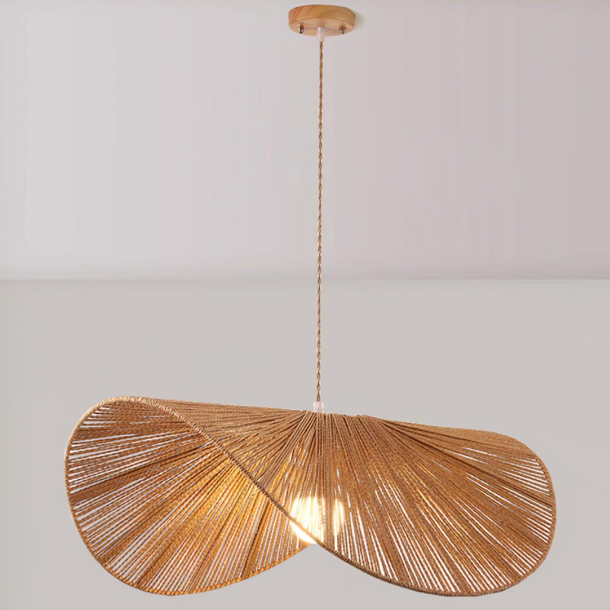 Solara Handwoven Natural Rattan Pendant Light-Neutral Decor
